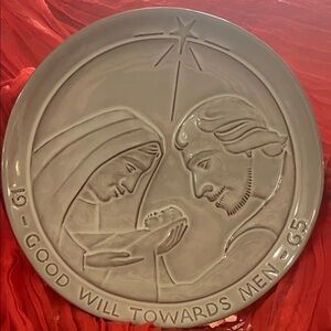 Frankoma Cream Good Will Decorative Plate first issue 1965